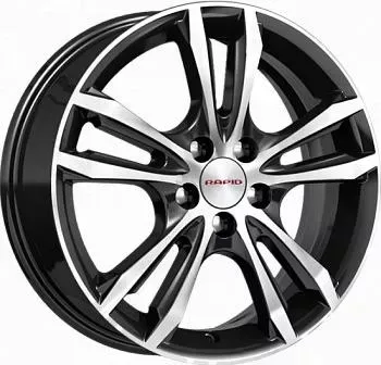 Диск автомобильный RAPID Samara-оригинал-(КС866) 6X16/5X114.3 ET43 D67.1 алмаз-черный-SK