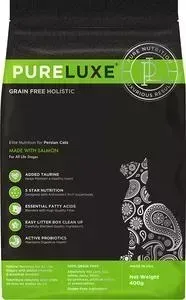 Сухой корм PureLuxe для персидских кошек с лососем 400г