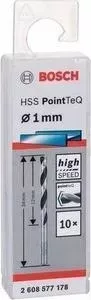 Сверло по металлу BOSCH 1мм 10шт HSS PointTeQ (2.608.577.178)