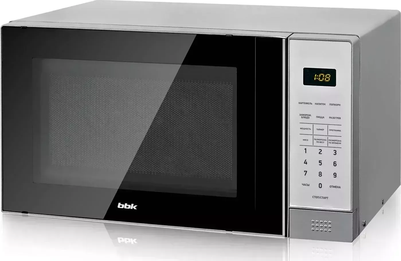 Микроволновая печь BBK 20 MWS-729 S/BS черный/серебро