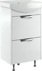 Тумба под раковину CERSANIT Basic 50 2 ящика, белая (SP-SU-BAS-CE50-2)