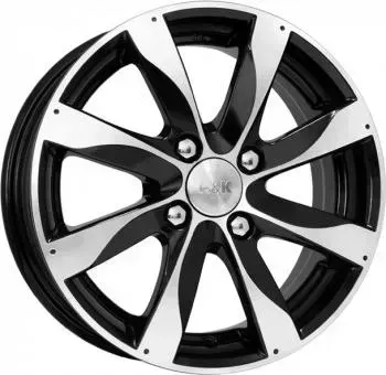 Диск автомобильный КиК Джемини 6X15/4X108 ET50 D63.35 алмаз-черный