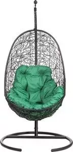 Подвесное кресло BiGarden Easy black зеленая подушка