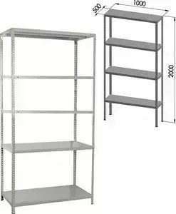 Стеллаж Brabix металлический MS KD-200/50-5 сборная стойка 291120, S240BR245502