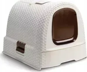 Туалет CURVER CAT LITTER BOX VINT (1/CT) 016 white 38,5x40x51 см (198849)