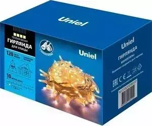 Гирлянда UNIEL уличная 220V теплый белый ULD-S1000-120/SWK Warm White IP67