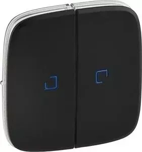 Лицевая панель Legrand Valena Allure выключателя двухклавишного с подсветкой антрацит 755228