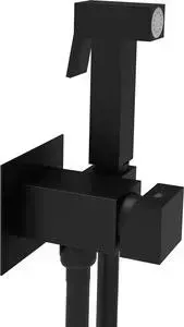 Смеситель для душа Paffoni Tweet Square с гигиеническим душем, черный (ZDUP112NO)