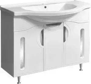 Тумба с раковиной Stella Polar с Сильва 100 белая (SP-00000204, 1WH110255)
