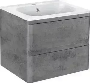 Тумба с раковиной Vincea с Vico 60 подвесная, Beton (VMC-2V600BT + VCB-2VP600W)