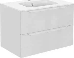 Тумба с раковиной Vincea с Norma 80 подвесная, G.White (VMC-2N800GW + VCB-2N800W)