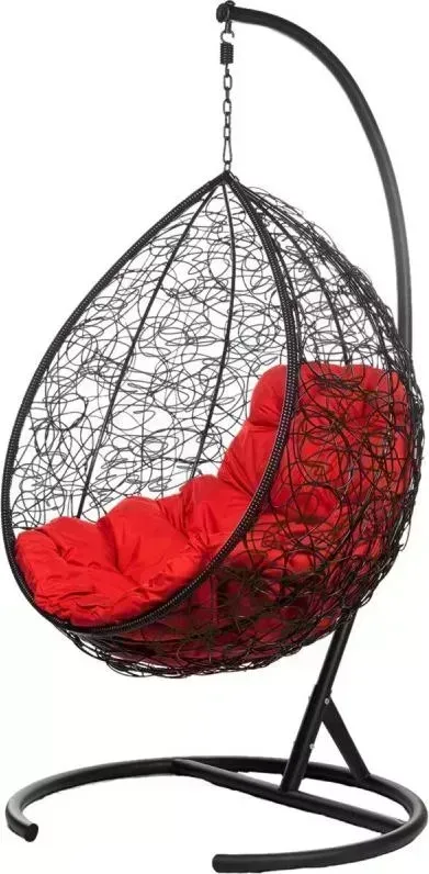 Подвесное кресло BiGarden Kokos black красная подушка