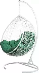 Подвесное кресло BiGarden Tropica white, зеленая подушка