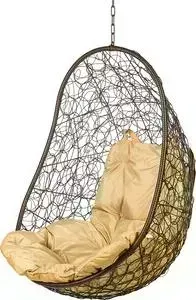 Подвесное кресло BiGarden Easy brown BS без стойки бежевая подушка
