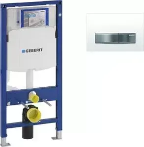 Инсталляция для унитаза Geberit Duofix Sigma50 с клавишей белый/хром (111.300.00.5, 115.788.11.5)