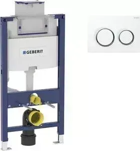 Инсталляция для унитаза Geberit Duofix Omega20 с клавишей белый/хром (111.030.00.1, 115.085.KJ.1)