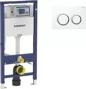 Инсталляция для унитаза Geberit Duofix Omega20 с клавишей белый/хром (111.060.00.1, 115.085.KJ.1)
