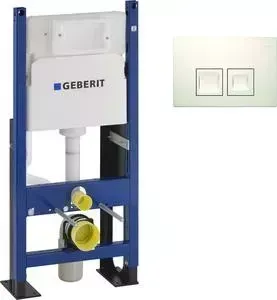 Инсталляция для унитаза Geberit Duofix Delta50 с белой клавишей, усиленная (457.570.00.1, 115.135.11.1)