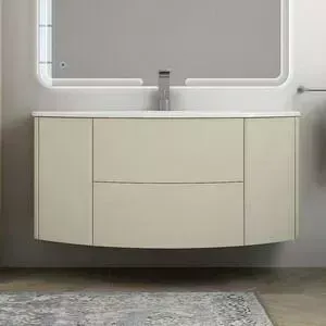 Тумба с раковиной CEZARES с Eden 122 с двух сторон Grigio natura (54417, 82368)