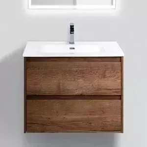 Тумба с раковиной BELBANGO с Kraft 50 Rovere Tabacco (KRAFT 39-500/390-2C-SO-RT, BB500/390ETL)