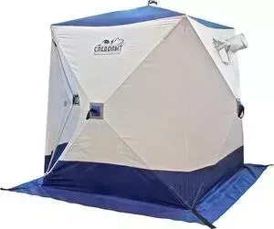 Палатка Следопыт 1,5 х1,5 м, Oxford 210D PU 1000, 2-местная, цв. бело-синий