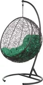 Подвесное кресло BiGarden Kokos black зеленая подушка
