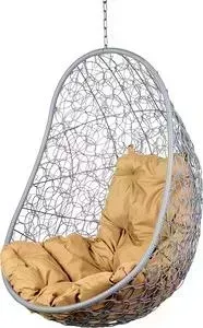 Подвесное кресло BiGarden Easy gray без стойки бежевая подушка