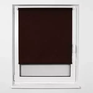 Штора Brabix рулонная 40x175 см текстура лен, защита 55-85&#037;, 200 г/м 2 коричневый S-17 605972