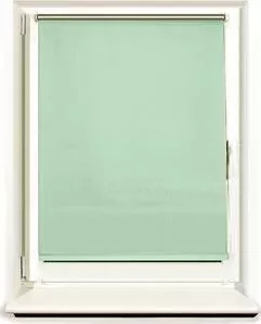 Штора Brabix рулонная светонепроницаемая (Блэкаут) 60x175 см светло-зеленый/серебро 606009