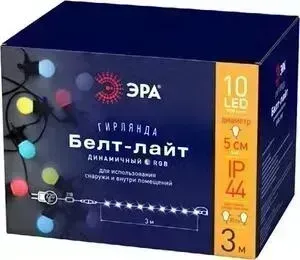 Гирлянда ЭРА Уличная светодиодная Белт Лайт 220V динамический RGB ERABL-MK3 Б0047957