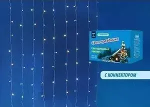 Гирлянда UNIEL Уличная светодиодная (UL-00003950) занавес 220V теплый белый- белый ULD-C2030-240/TTK WarmWhite-White IP44