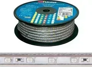 Лента светодиодная влагозащищенная UNIEL (UL-00006480) 10W/m 120LED/m 2835SMD дневной белый 50M ULS-2835-120LED/m-10mm-IP67-220V-10W/m-50M-6500K