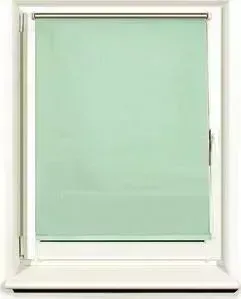 Штора Brabix рулонная светонепроницаемая (Блэкаут) 50x175 см светло-зеленый/серебро 606006
