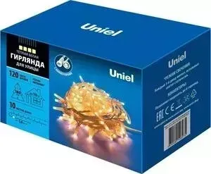 Гирлянда UNIEL уличная 220V теплый белый ULD-S1000-120/TWK Warm White IP67