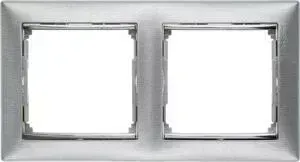 Рамка Legrand 2-постовая Valena алюминий матовый 770332