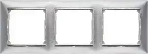 Рамка Legrand 3-постовая Valena алюминий матовый 770333