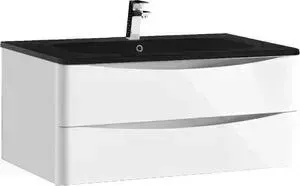 Тумба с раковиной Vincea с Roberta L.White 100x48 см, белый глянец (VMC-1R100LW, VCB-1RA100B)