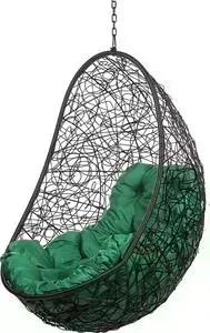 Подвесное кресло BiGarden Easy black BS без стойки зеленая подушка