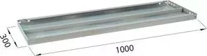 Полка Brabix к металлическому стеллажу MS/MS KD 100х30 2 шт с фурнитурой 291122, S241BR203102