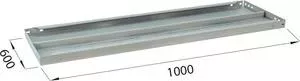 Полка Brabix к металлическому стеллажу MS/MS KD 100х60 2 шт с фурнитурой 291125, S241BR206102