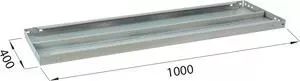 Полка Brabix к металлическому стеллажу MS/MS KD 100х40 2 шт с фурнитурой 291123, S241BR204102