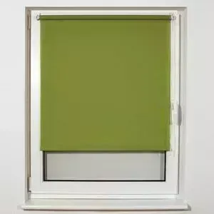 Штора Brabix рулонная 70x175 см текстура лен, защита 55-85&#037;, 200 г/м 2 зеленый S-32 605989