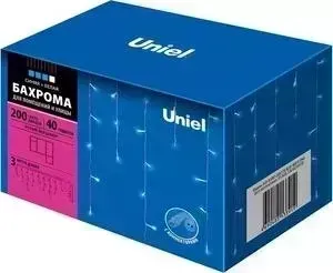 Гирлянда UNIEL Уличная светодиодная (UL-00007210) бахрома 220V синий/белый ULD-B3007-200/TTK Blue-White IP44