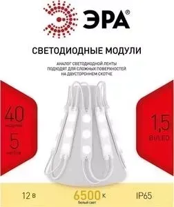 Модуль ЭРА Светодиодный MZ2835-03-12V-2835-IP65-5m-6500 Б0044173