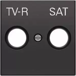 Лицевая панель ABB Sky розетки TV-R-SAT чёрный бархат
