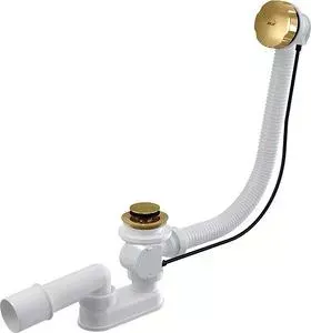 Слив-перелив для ванны AlcaPlast 80 см, металл, золото (A55GOLD-80)