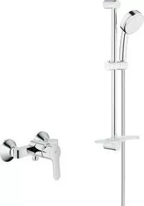 Смеситель для душа Grohe BauEdge с душевым гарнитуром, хром (23333000, 26083002)
