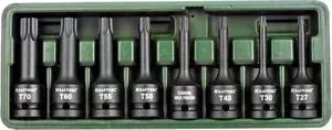 Головки торцевые KRAFTOOL Industrie Qualitat ударные 1/2&quot; TORX, T27-T70, 8шт (27952-H8)