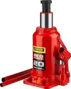 Домкрат STAYER гидравлический бутылочный 20т, Red Force (43160-20-z01)