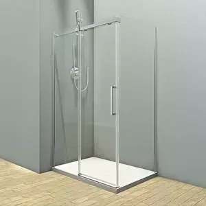 Душевой уголок Veconi Rovigo 130x80 стекло прозрачное, профиль хром (RV071-13080PR-01-19C4)